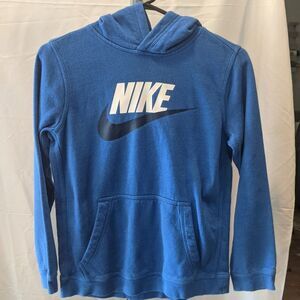 Nike Sweater Kids Size Large Navy Blue Pull Over Hoodie